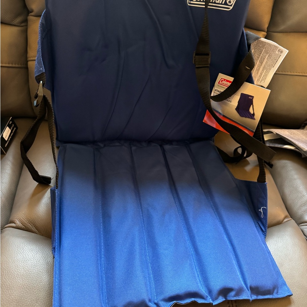 Coleman Dark Blue Foldable Stadium Seat Cushion